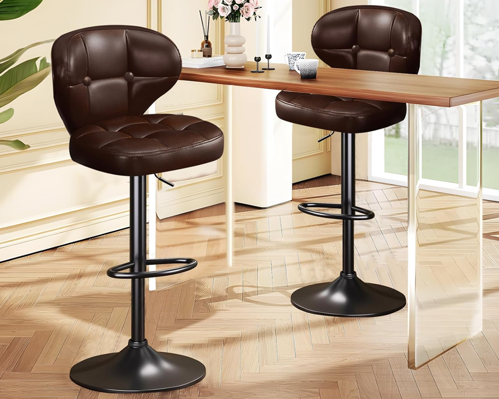 Height Adjustable Bar Stool High Counter Bar Stools