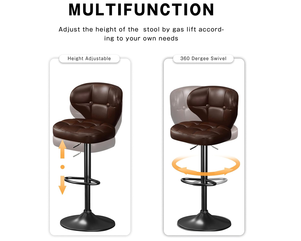 Height Adjustable Bar Stool High Counter Bar Stools