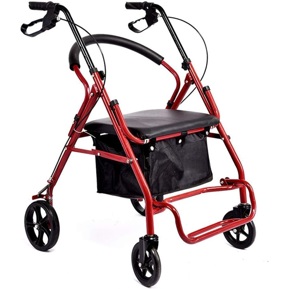Mobility Rollator Walker Folding Walking Frame with Seat