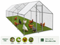 Chicken Coop Run – Large Outdoor Chicken Coop Run 3M × 8M × 2M Galvanised Steel Enclosure
