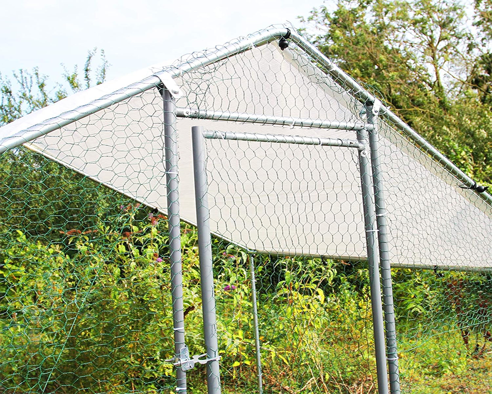 Chicken Coop Run – Large Outdoor Chicken Coop Run 3M × 8M × 2M Galvanised Steel Enclosure