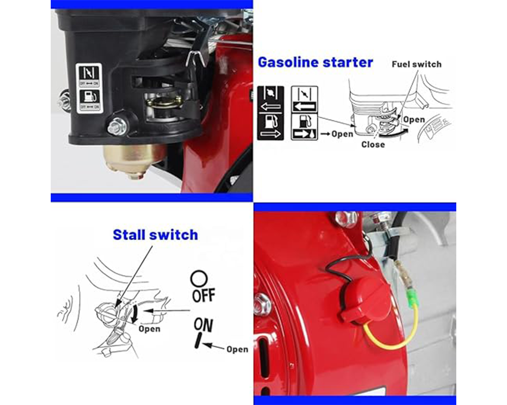 Petrol Engine 6.5HP 196cc Electric Start GX200 Clone Petrol Engine