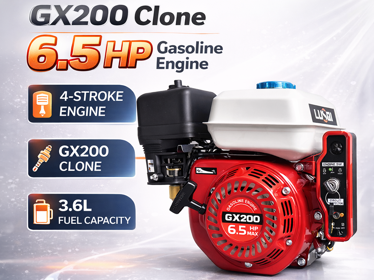 Petrol Engine 6.5HP 196cc Electric Start GX200 Clone Petrol Engine