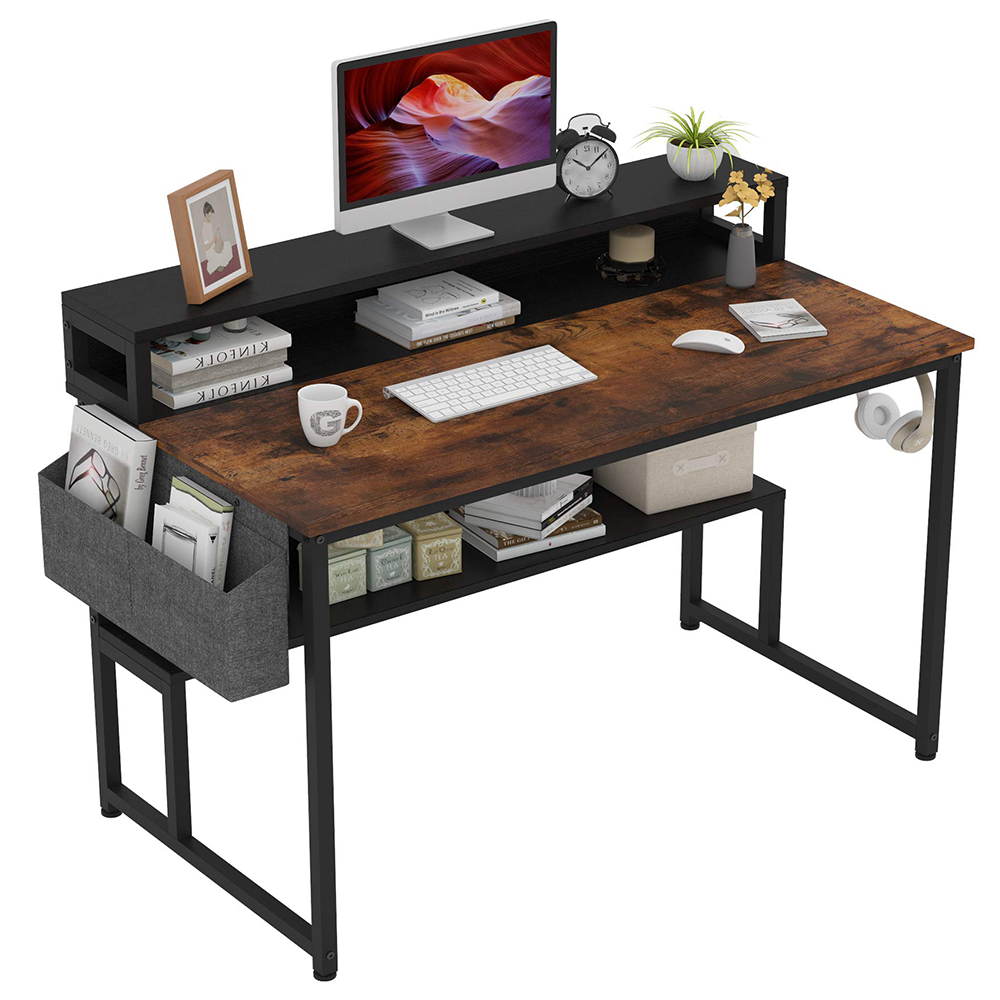 Computer Desk Modern Home Office Computer Desk with Storage Shelf