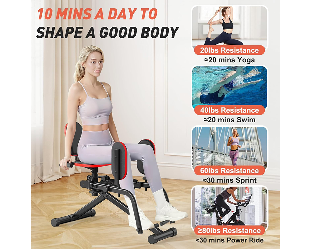 Leg Workout Machine Abductor 2-in-1 Inner Outer Thigh