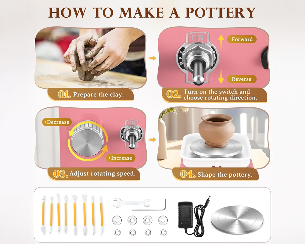 Pottery Wheel Machine Mini Ceramic Wheel