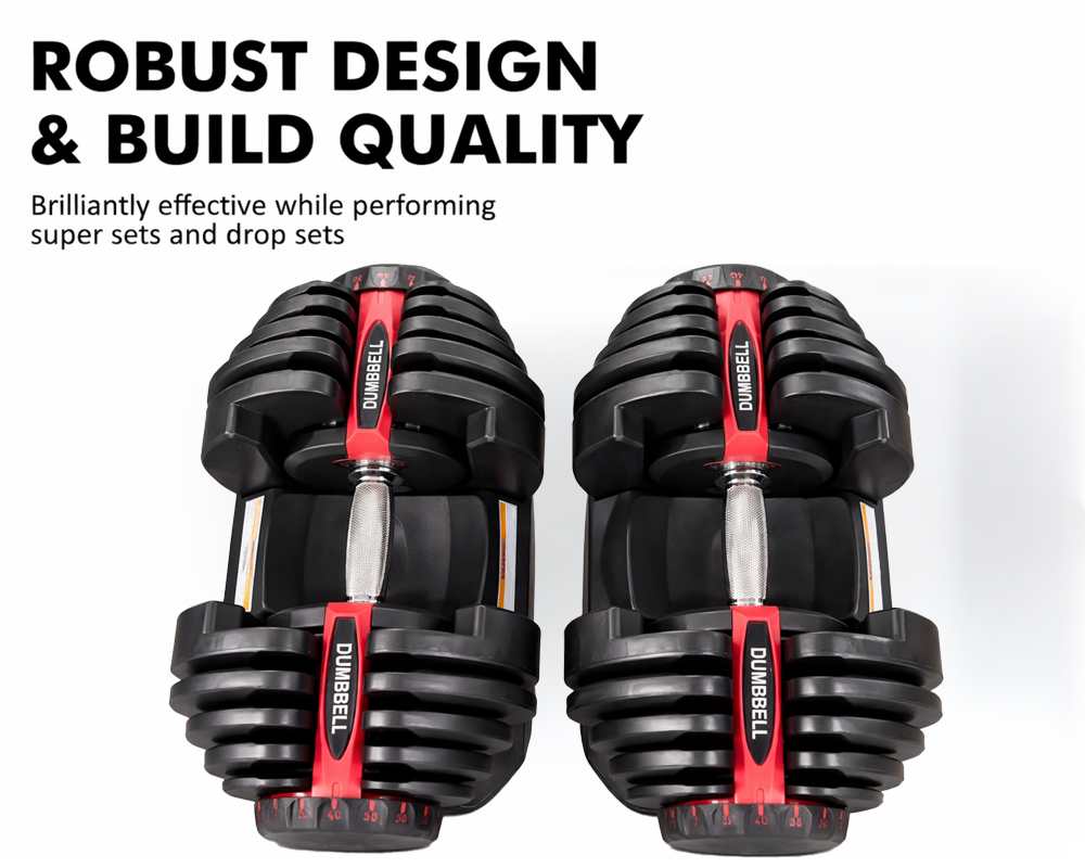 Adjustable Dumbbells 40KG Pair Home Gym Weight Set