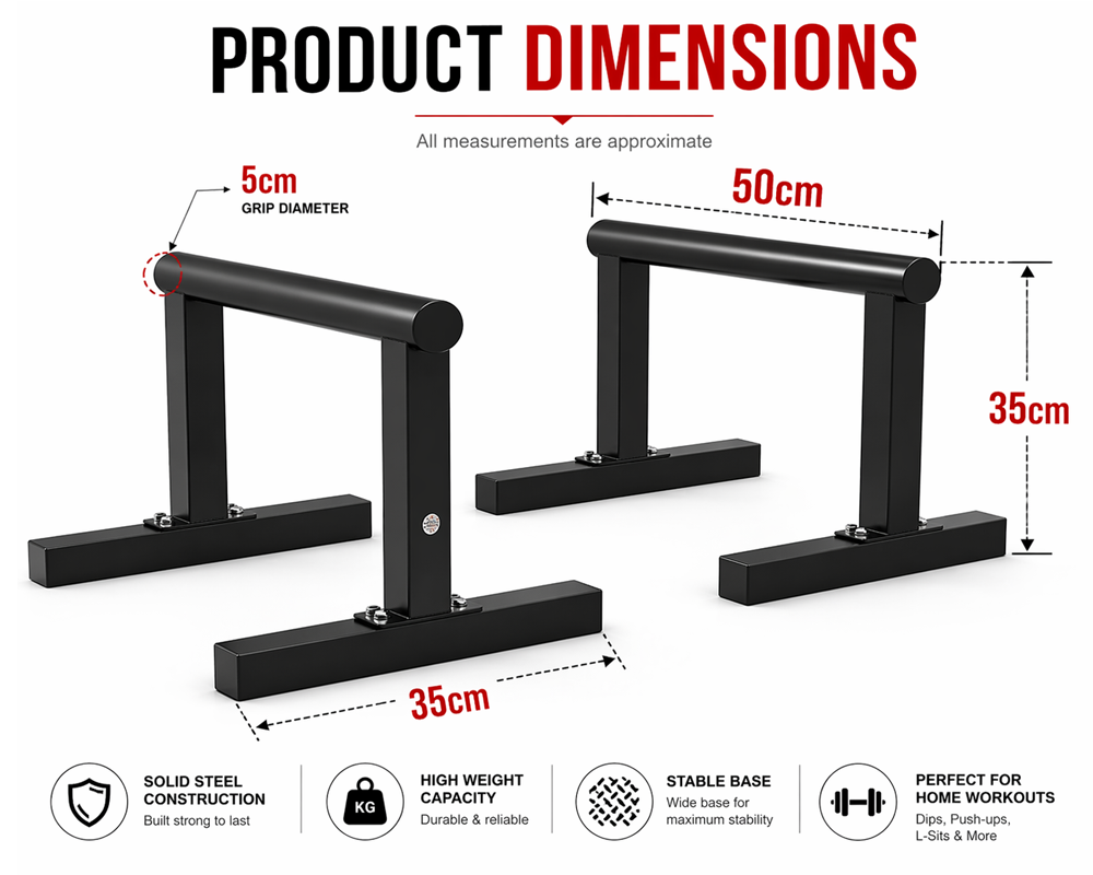 Heavy Duty Parallel Bar Station Dip Bars