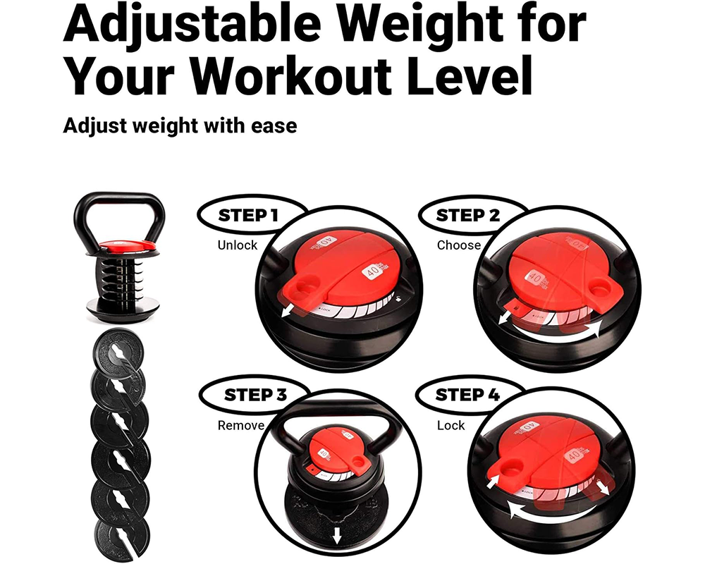 Adjustable Kettlebell Multi Weight Adjustable Kettlebell for Home Fitness