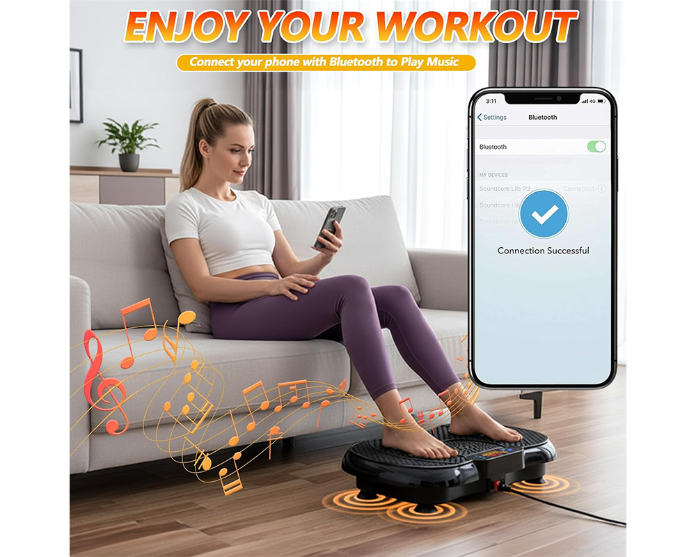 Vibration Plate Exercise Machine with LED Touch Control Penal