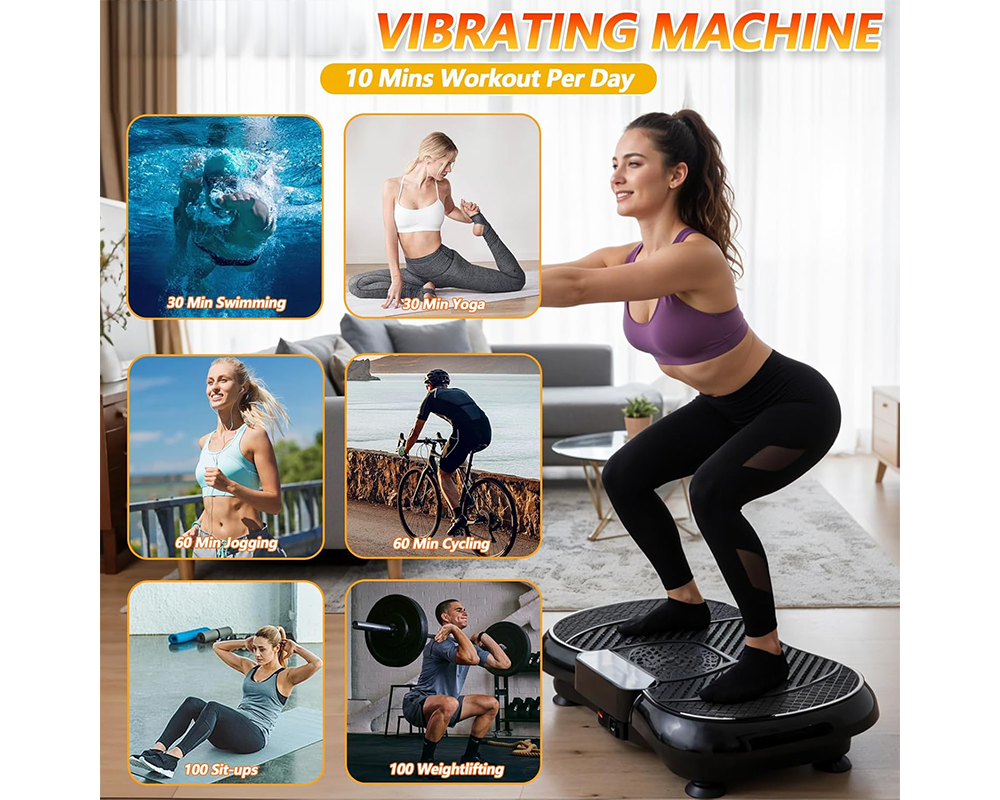 Vibration Plate Exercise Machine with LED Touch Control Penal