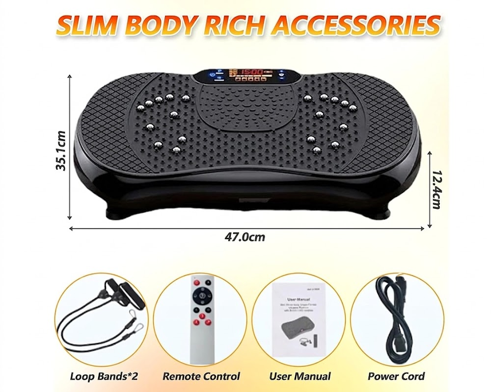 Vibration Plate Exercise Machine with LED Touch Control Penal