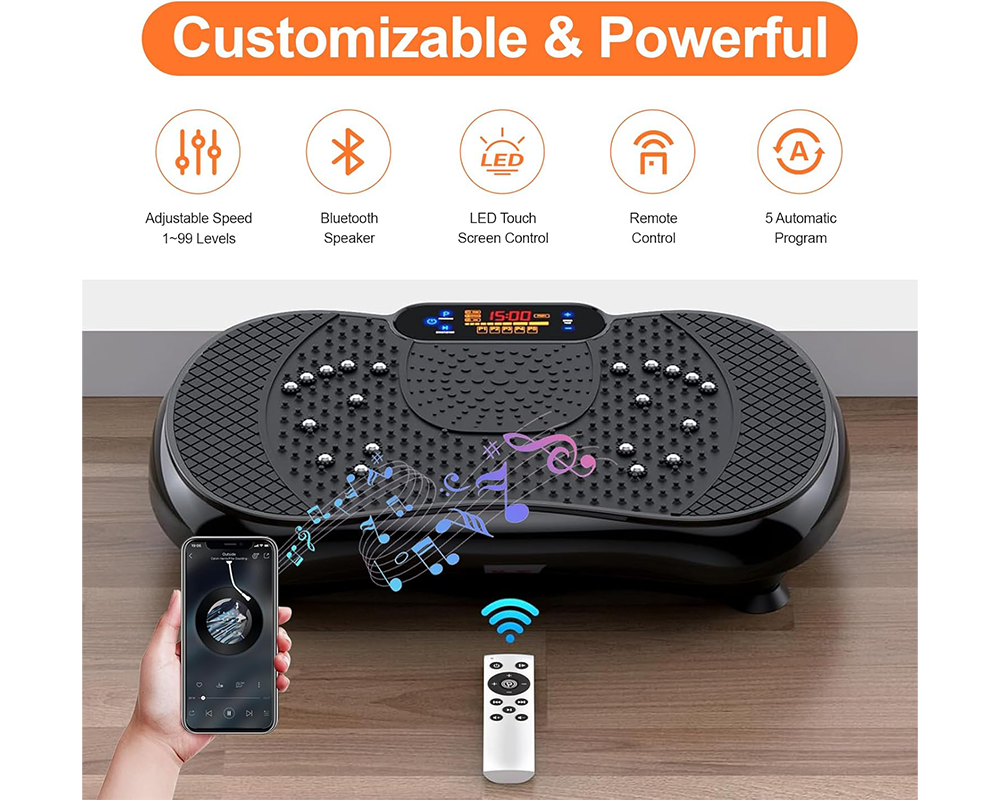 Vibration Plate Exercise Machine with LED Touch Control Penal