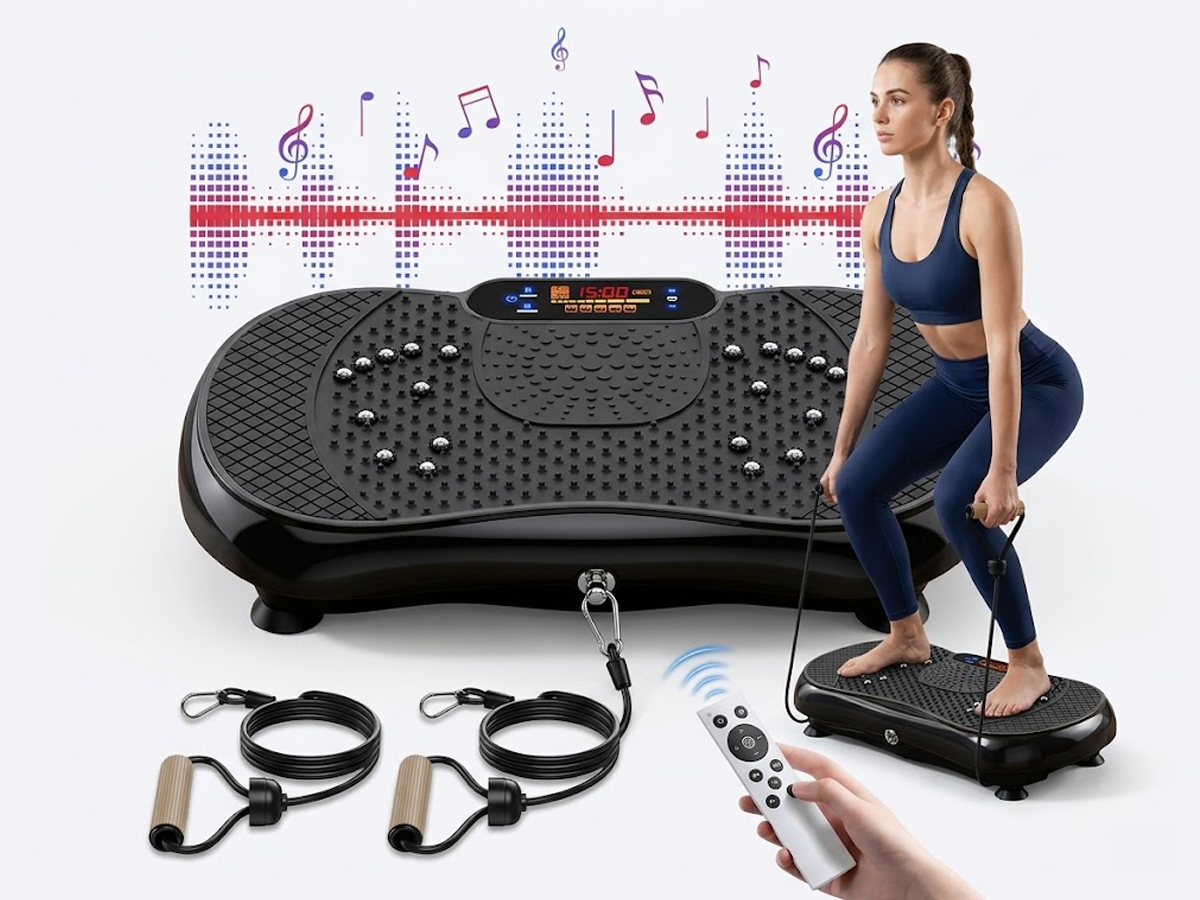 Vibration Plate Exercise Machine with LED Touch Control Penal