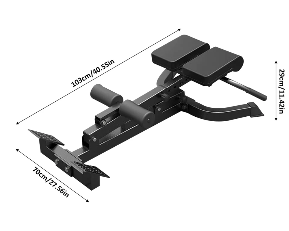 Dual Adjustable Hyperextension Bench for Home Gym Roman Chair