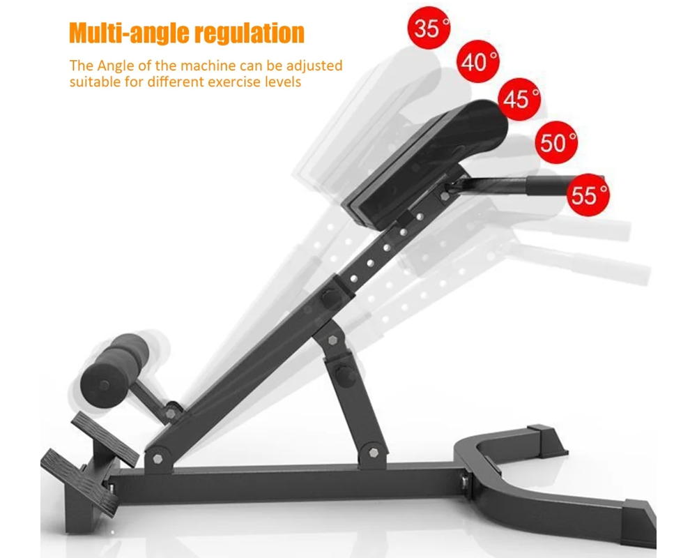 Dual Adjustable Hyperextension Bench for Home Gym Roman Chair