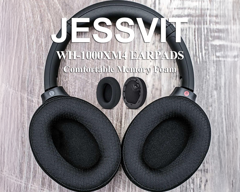 Replacement Earpads for Sony WH 1000XM4 Headphones Memory Foam