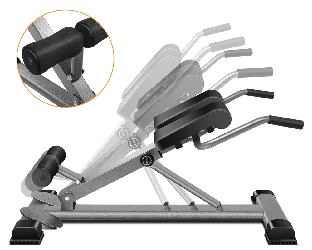 Roman Chair Exercise Bench Adjustable Hyperextension Bench for Home Gym Workout