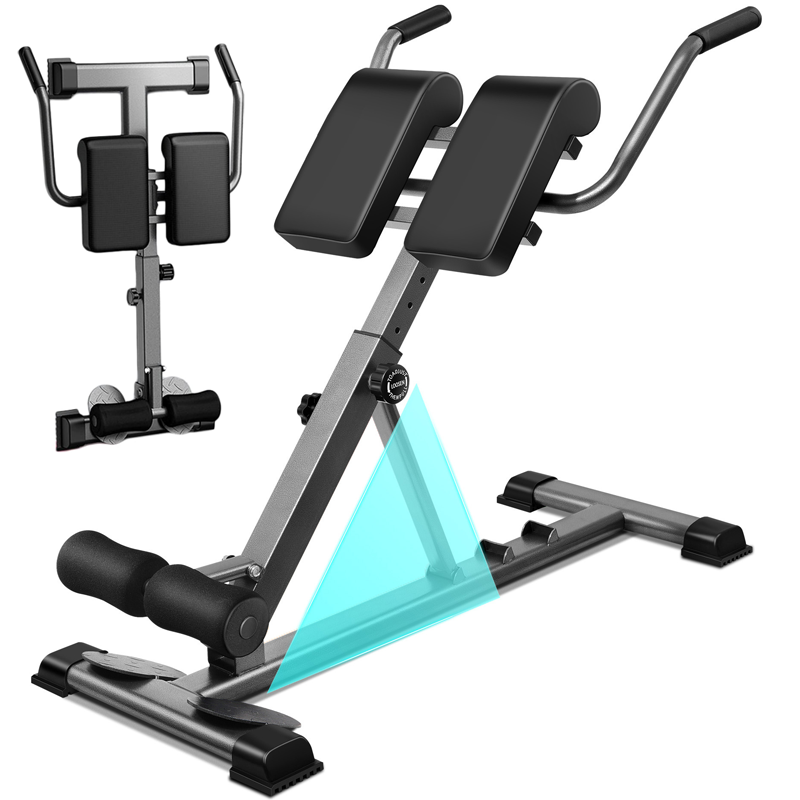 Roman Chair Exercise Bench Adjustable Hyperextension Bench for Home Gym Workout