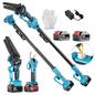 Cordless Electric Pruning Shear Cutter 4 in 1 Garden Maintenance Tool