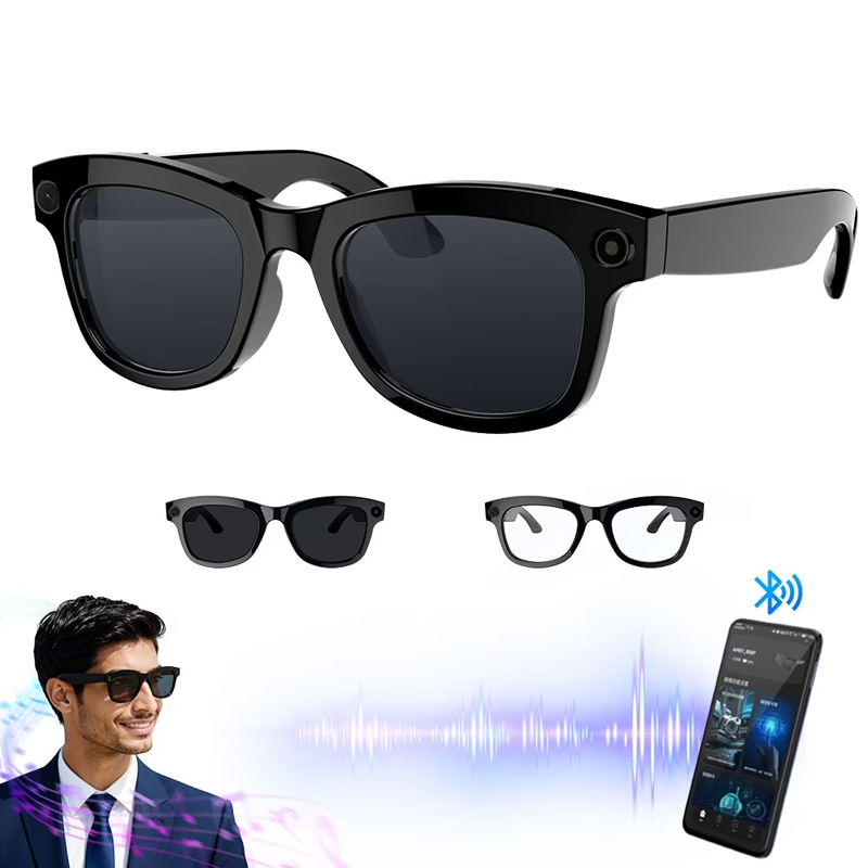 5MP Smart Camera Glasses with 4K