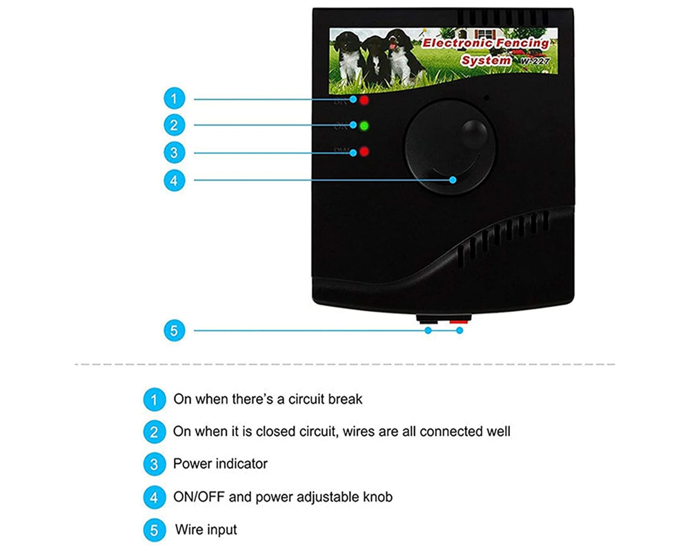 Dog Fence System Electric Dog Fence System Pet Containment System with 2 Receiver Collars