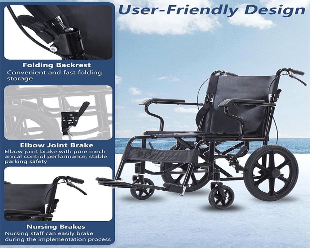 Lightweight Folding Wheelchair 16inch