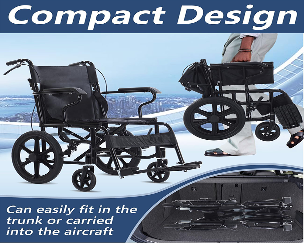 Lightweight Folding Wheelchair 16inch