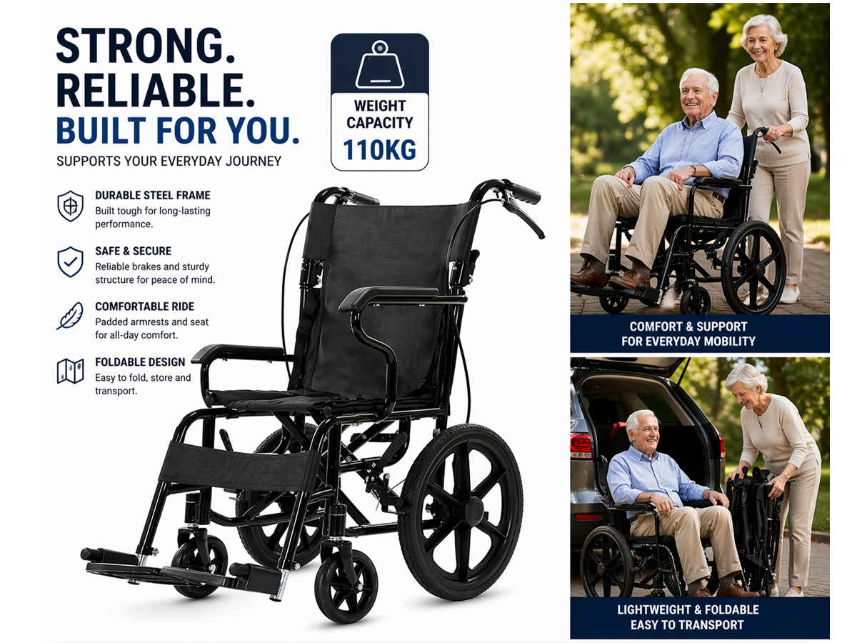 Lightweight Folding Wheelchair 16inch