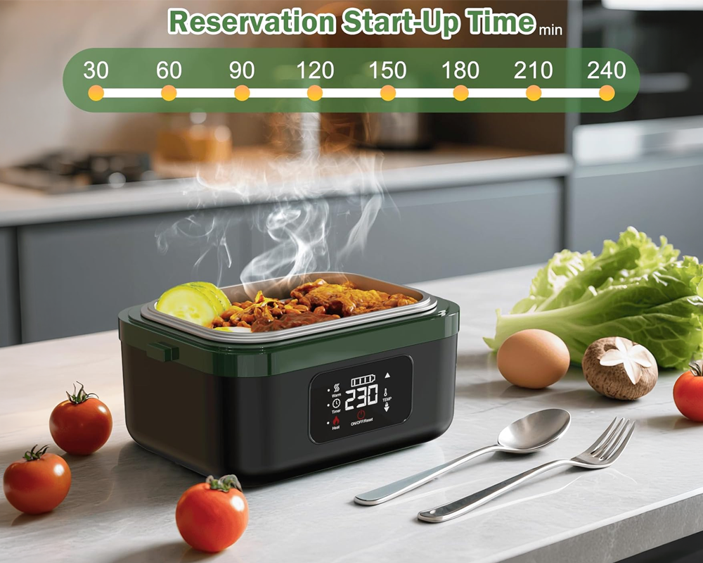 Portable Self Heating Electric Lunch Box Food Warmer