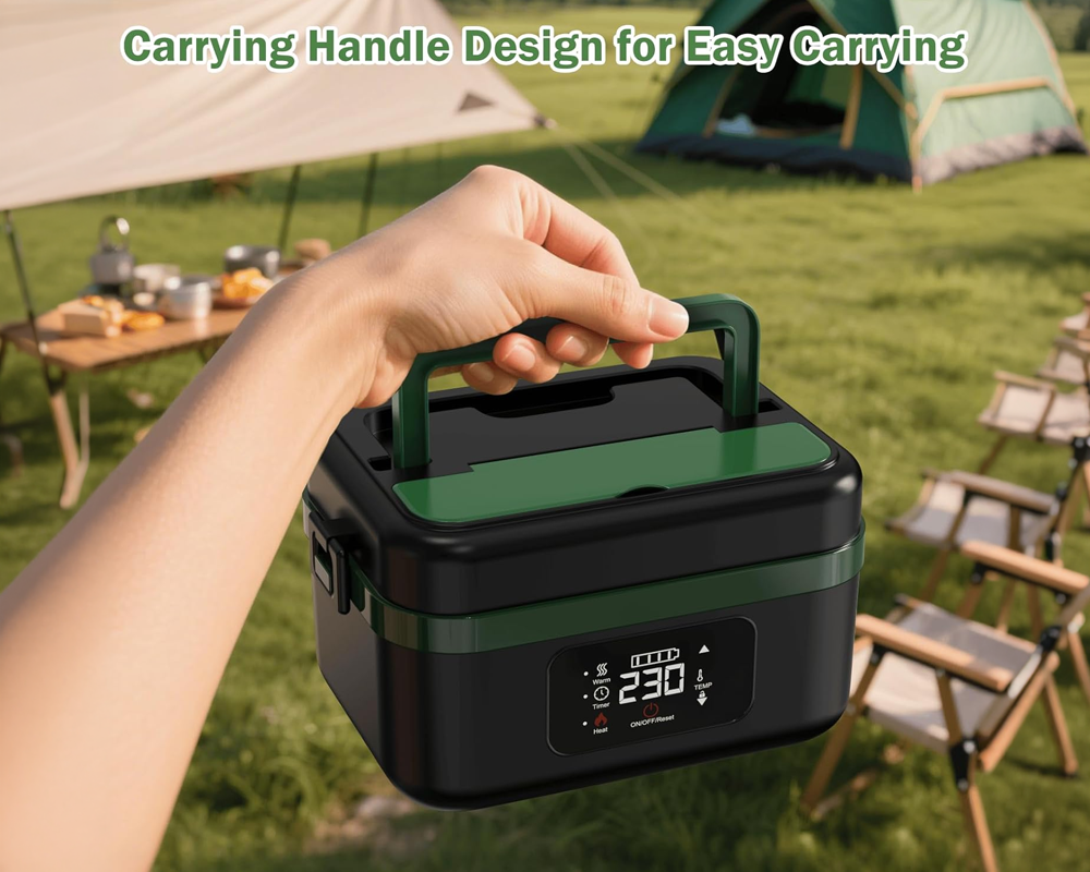 Portable Self Heating Electric Lunch Box Food Warmer