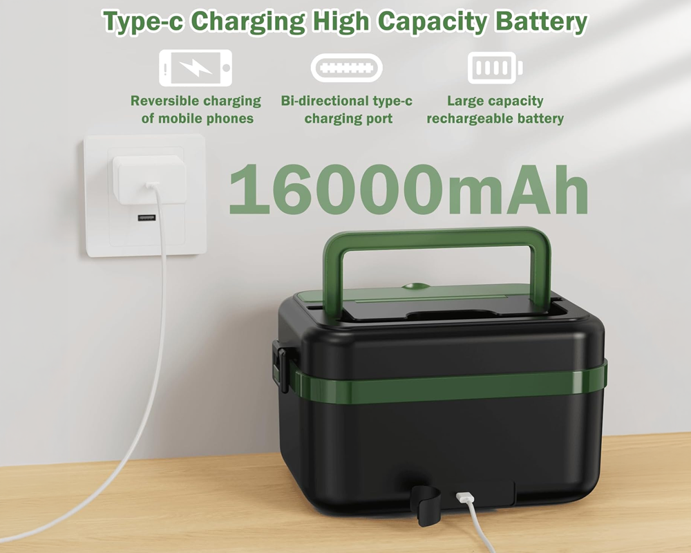 Portable Self Heating Electric Lunch Box Food Warmer
