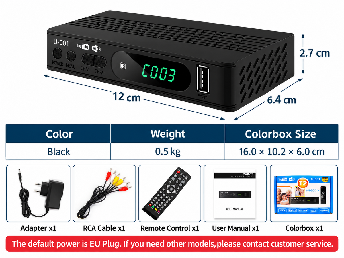 Digital Terrestrial TV Receiver U-001