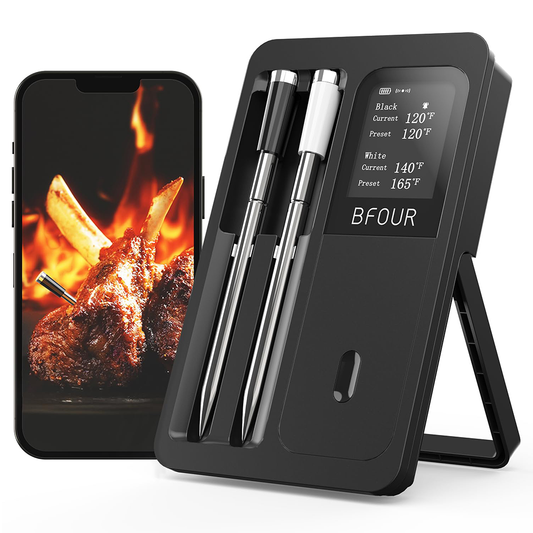 Smart Meat Thermometer Bluetooth BBQ Thermometer with Dual Probes