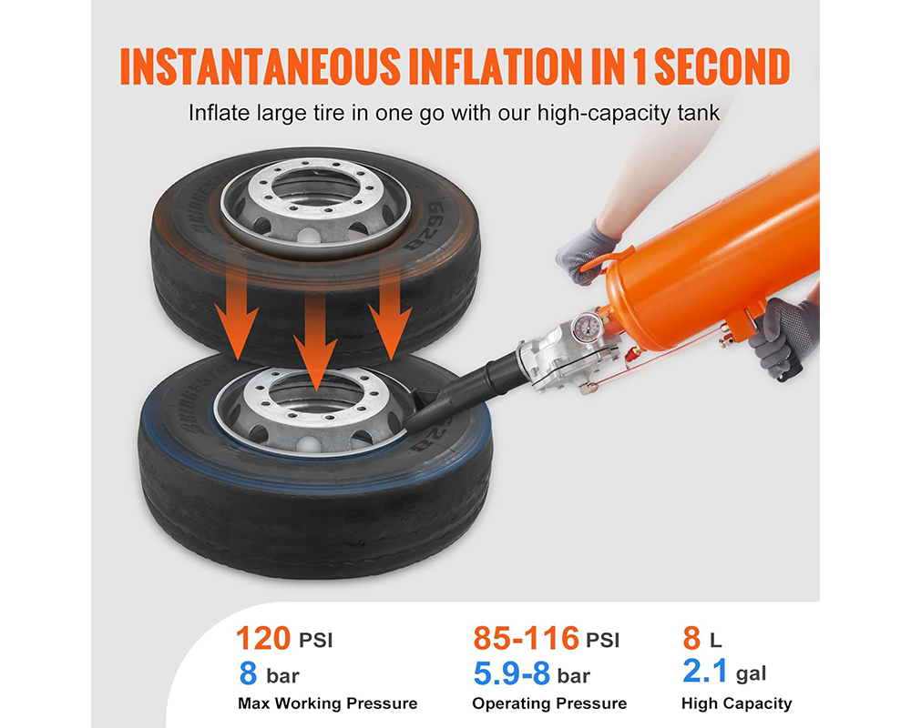 Tire Bead Cannon 8L 120 PSI Air Bead Blaster
