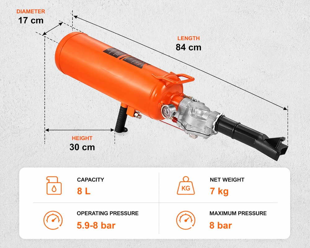 Tire Bead Cannon 8L 120 PSI Air Bead Blaster