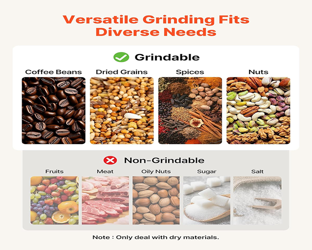 Electric Coffee Grinder Machine 500g Grain Mill Grinder