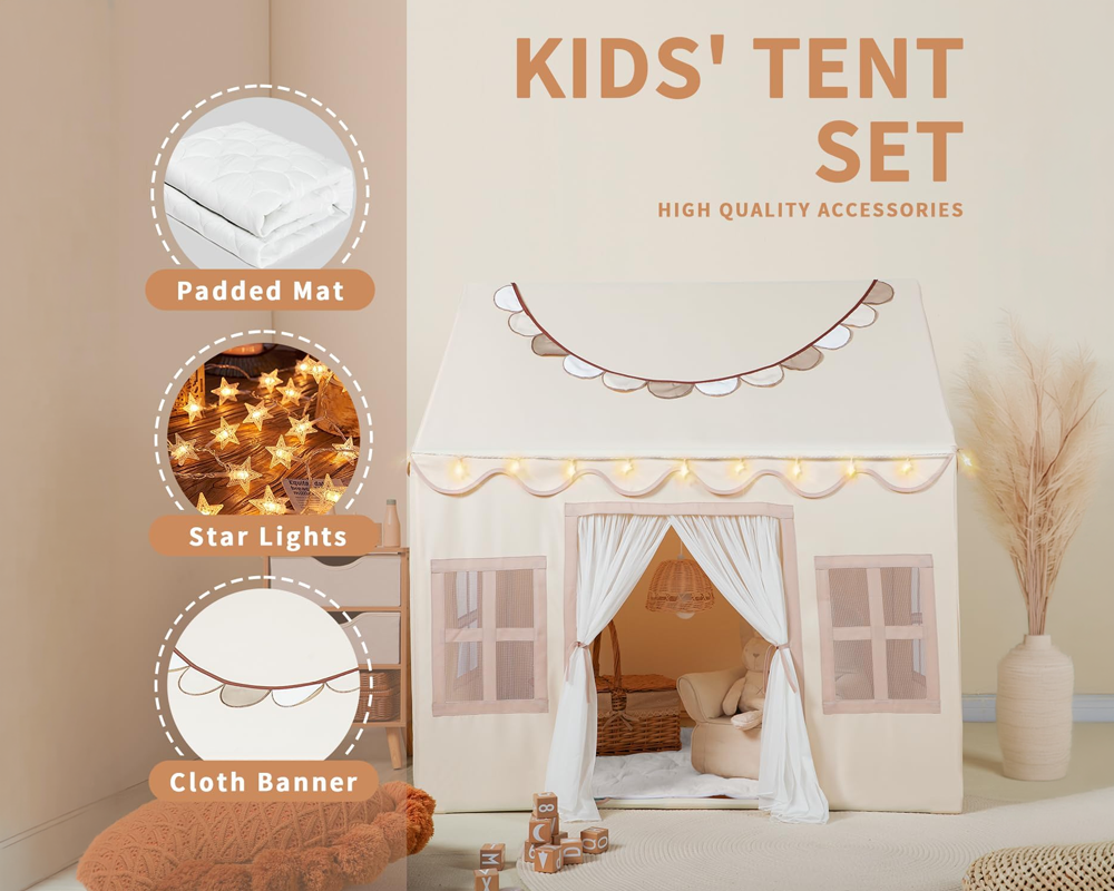 Play Tent Playhouse Indoor Play Tent with Mat
