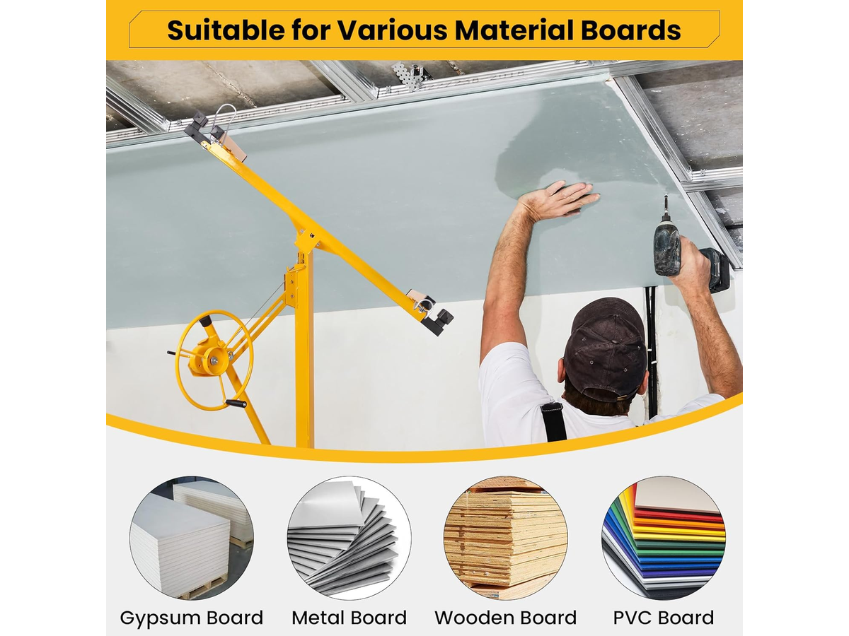 Drywall Panel Lifter 16FT Heavy Duty Plasterboard Hoist