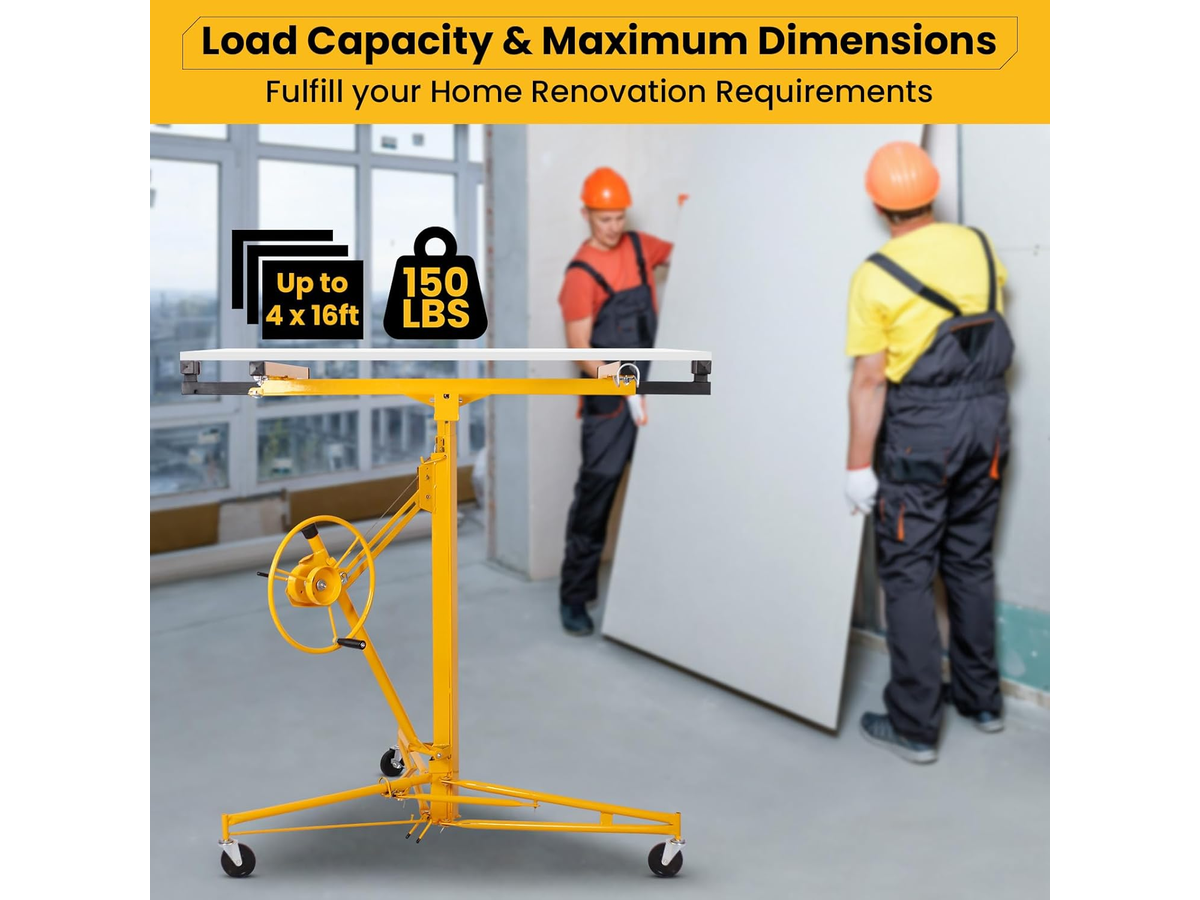 Drywall Panel Lifter 16FT Heavy Duty Plasterboard Hoist