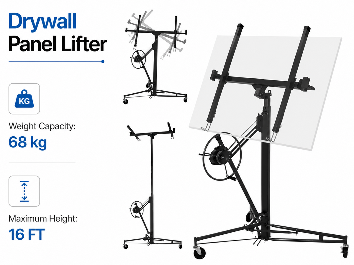 Drywall Panel Lifter 16FT Heavy Duty Plasterboard Hoist