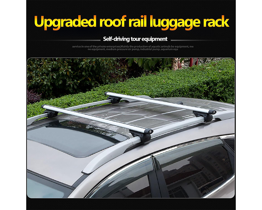 Universal Car Roof Rack Cross Bars Aluminium Roof Rack Set 75kg Silver