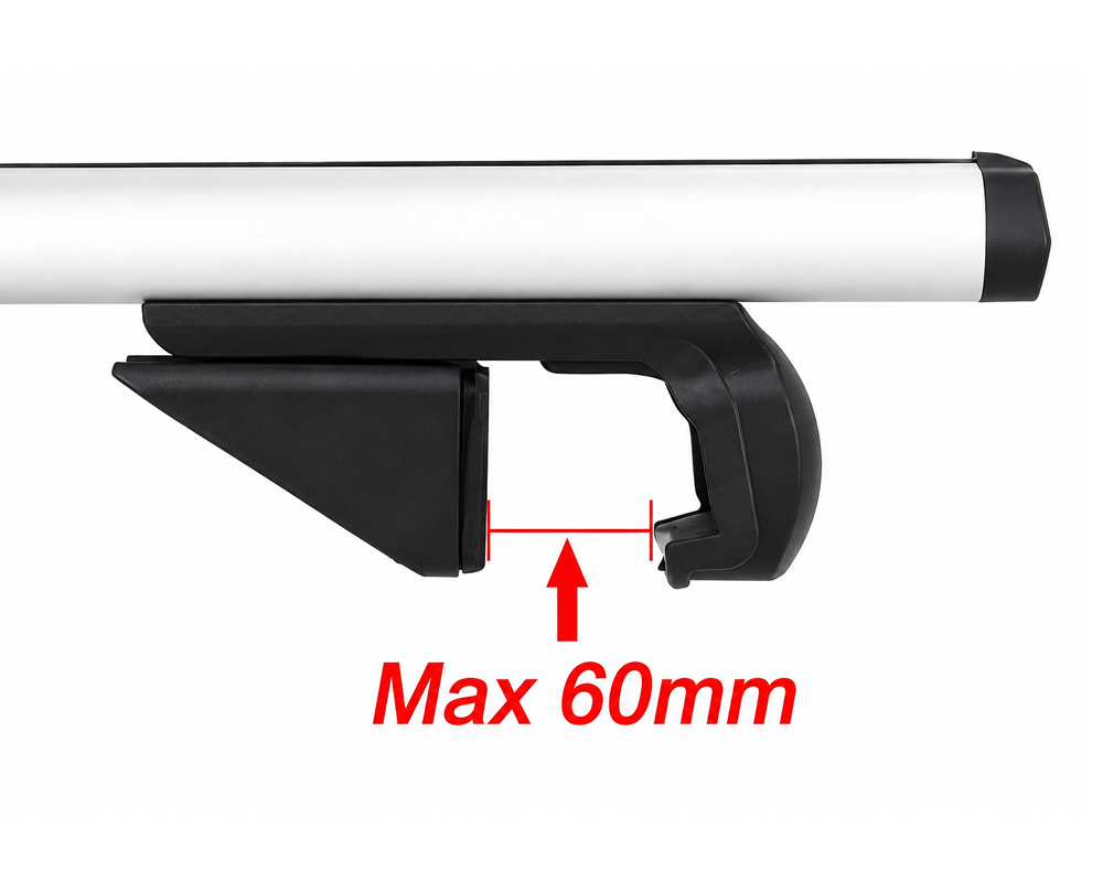 Universal Car Roof Rack Cross Bars Aluminium Roof Rack Set 75kg Silver