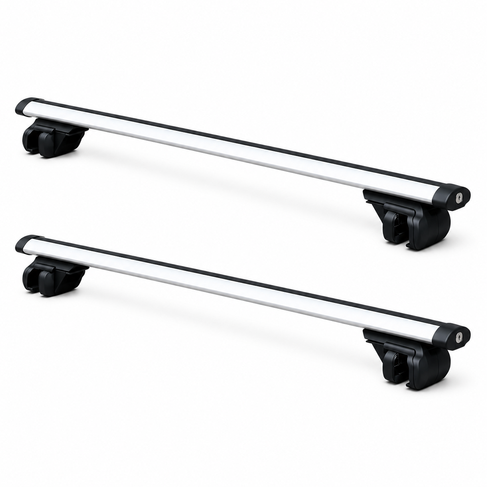 Universal Car Roof Rack Cross Bars Aluminium Roof Rack Set 75kg Silver