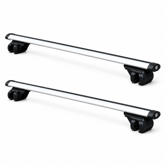 Universal Car Roof Rack Cross Bars Aluminium Roof Rack Set 75kg Silver