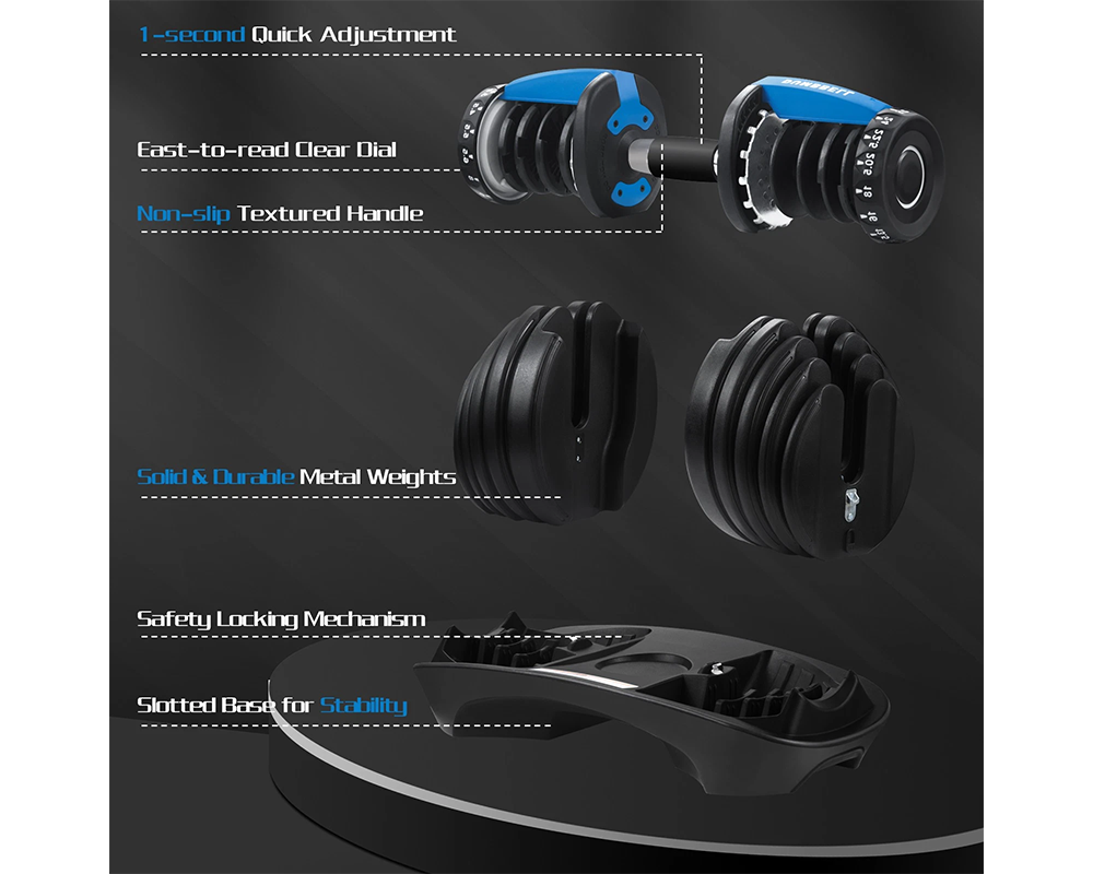 48kg Smart Adjustable Weights Dumbbell Set