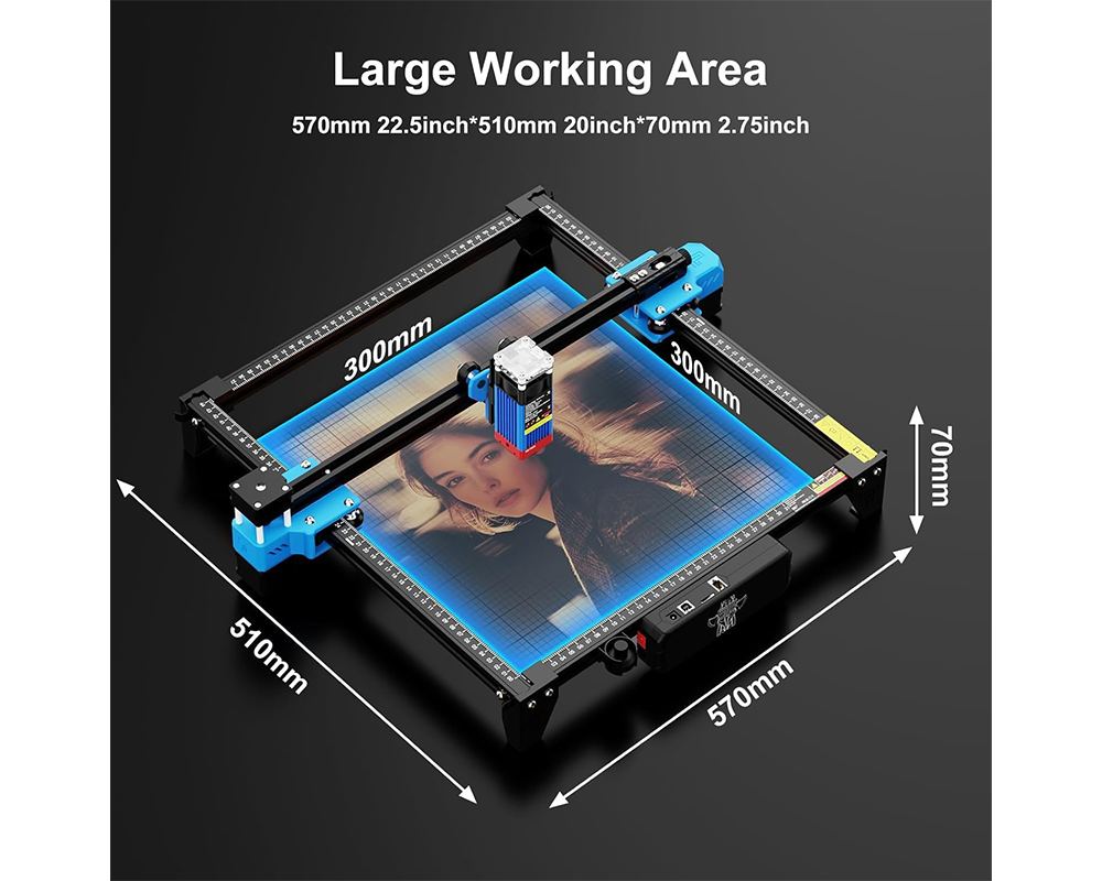Laser Engraver DIY Engraving Machine – High Precision Laser Engraver for Wood, Metal Acrylic