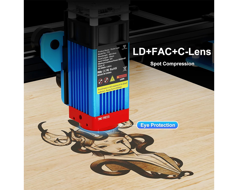 Laser Engraver DIY Engraving Machine – High Precision Laser Engraver for Wood, Metal Acrylic