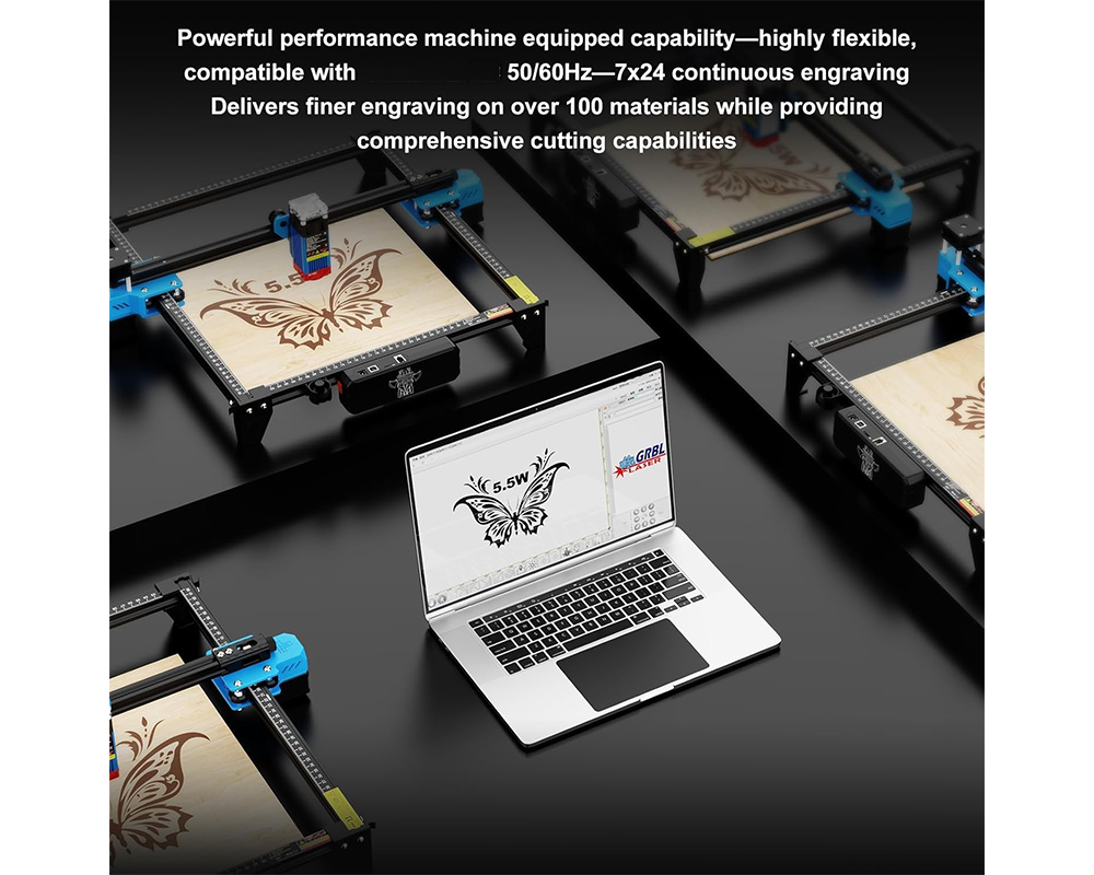 Laser Engraver DIY Engraving Machine – High Precision Laser Engraver for Wood, Metal Acrylic