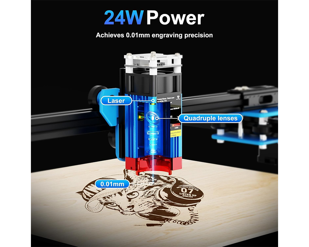 Laser Engraver DIY Engraving Machine – High Precision Laser Engraver for Wood, Metal Acrylic
